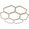 Ekena Millwork Florin Wood Fretwork Pierced Ceiling Medallion, Alder, 22"OD x 7 3/4"ID x 3/8"T CMWP22X22X0375FOAL - alternate 4